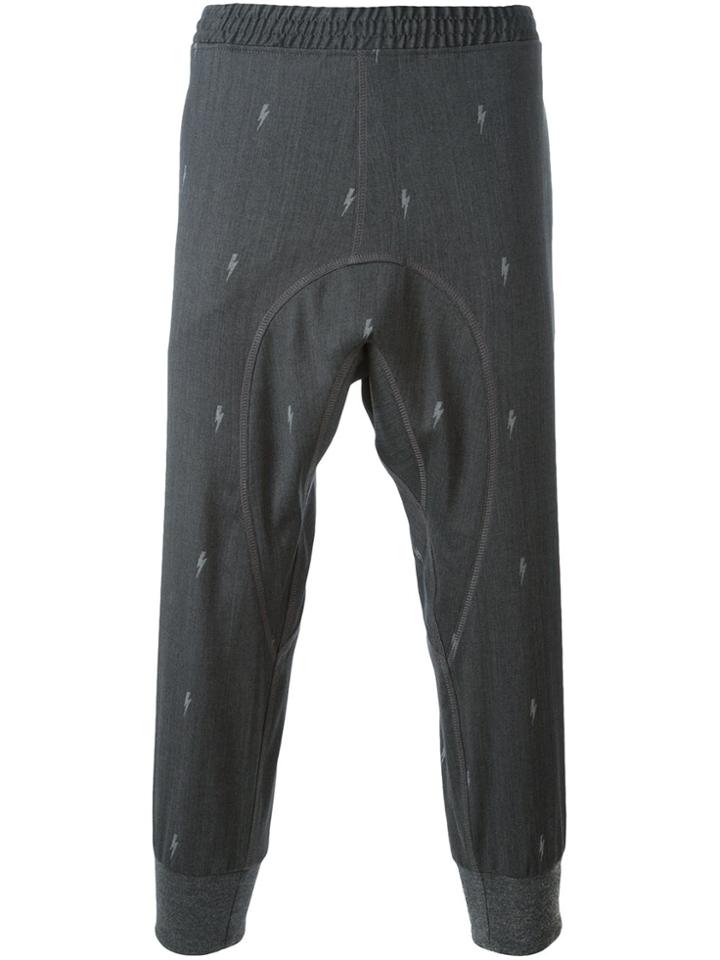 Neil Barrett Gathered Ankle Track Pants - Grey