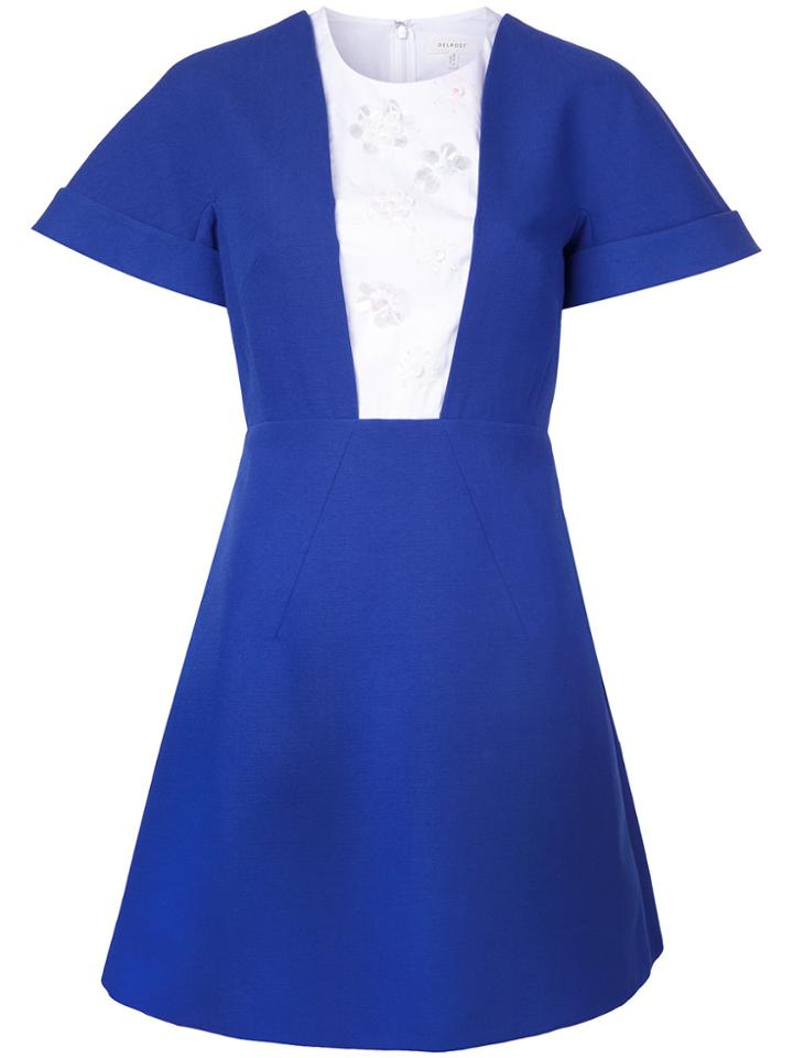 Delpozo Contrast Dress - Black