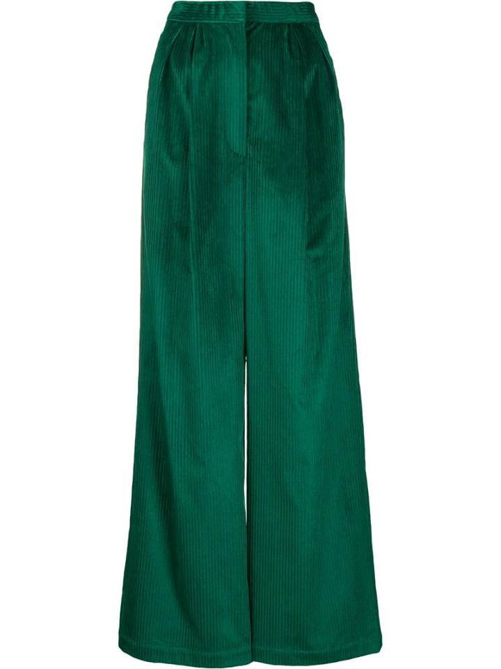 Christian Wijnants Corduroy Wide Leg Trousers - Green