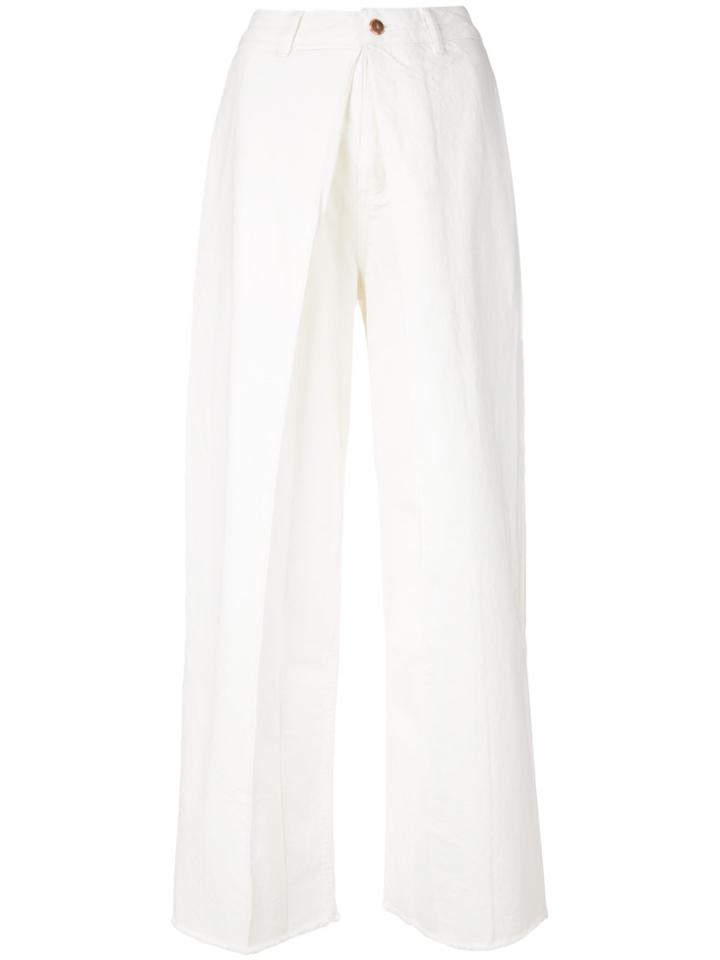 Aalto Inverted Pleat Jeans - White