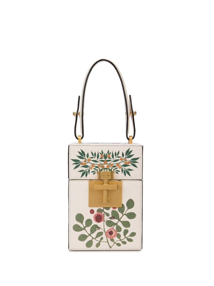 Oscar De La Renta Alibi Mini Box Bag - White