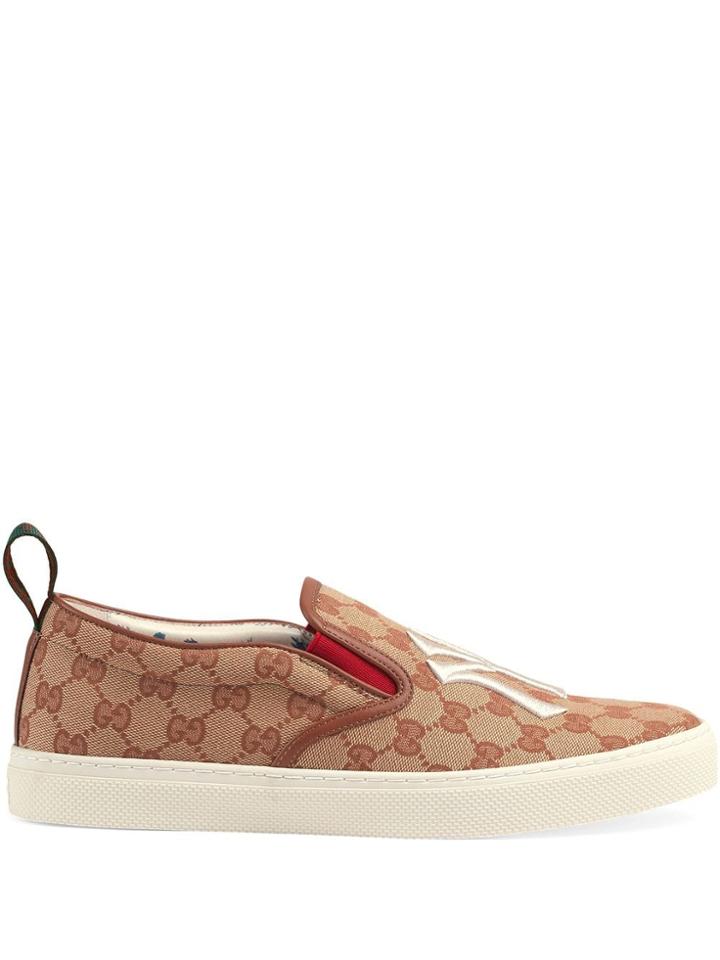 Gucci Men's Slip-on Sneaker With Ny Yankees Patch™ - Brown