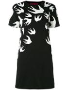 Mcq Alexander Mcqueen - Swallow Signature T-shirt Dress - Women - Cotton - M, Black, Cotton