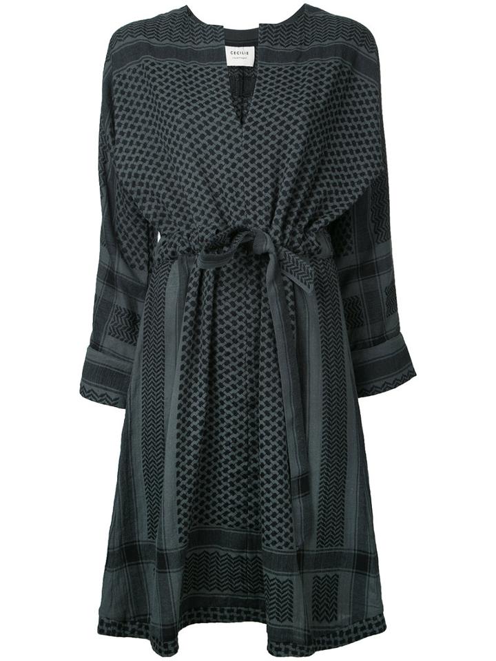 Cecilie Copenhagen - Kimono Dress - Women - Cotton - 1, Grey, Cotton