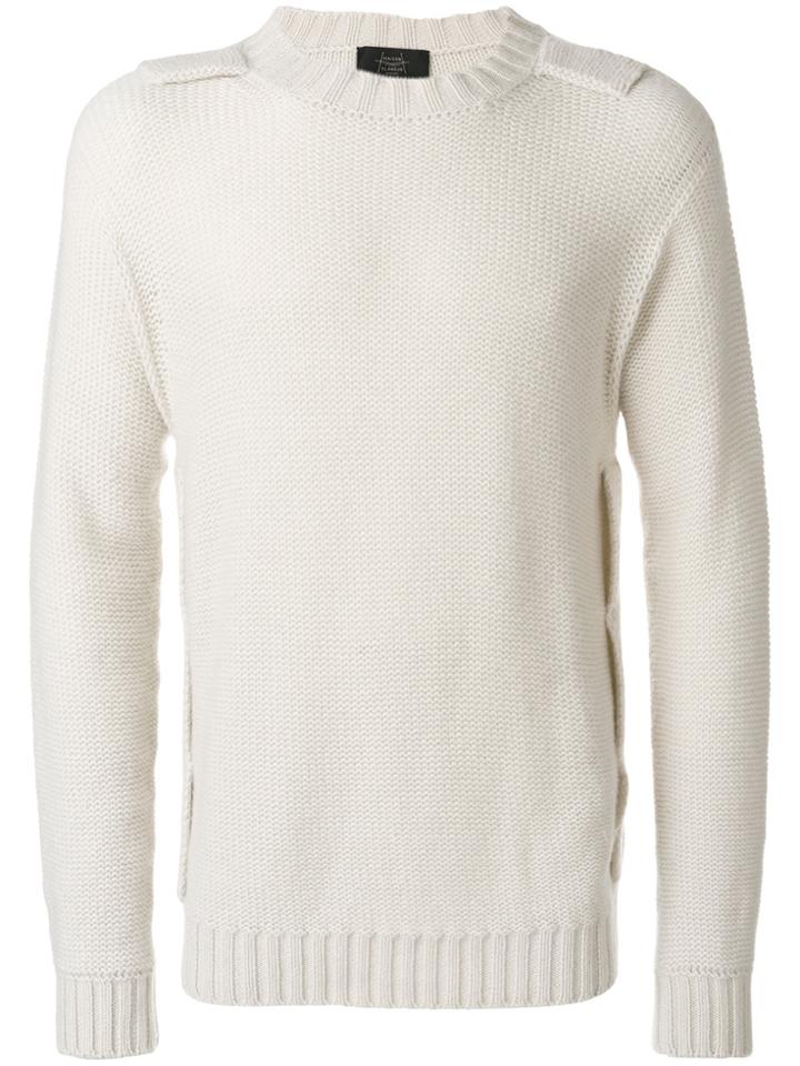 Maison Flaneur Shoulder Detail Jumper - White