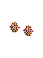 Yves Saint Laurent Vintage Crystal Embellished Earrings - Yellow &