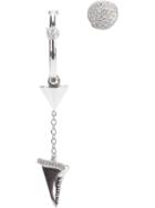 Elise Dray 18kt White Gold Shark Tooth And Diamond Cone Earring, Women's, Metallic