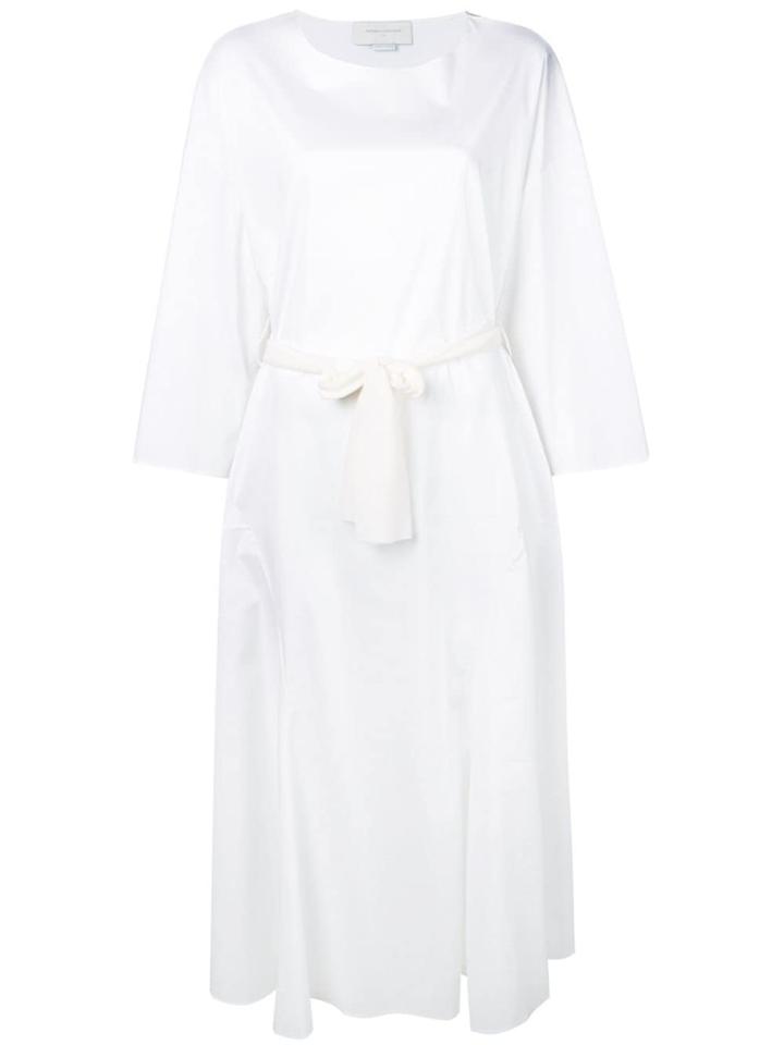 Esteban Cortazar Tie Waist Midi Dress - White