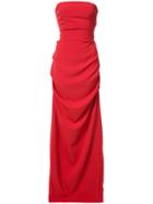 Nicole Miller Felicity Strapless Gown - Red