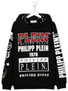 Philipp Plein Junior Logo Hoody - Black