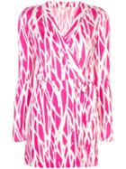 Diane Von Furstenberg Patterned Mini Dress - Pink