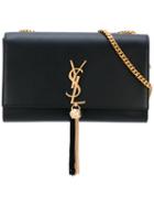 Saint Laurent - 'kate' Chain Tassel Shoulder Bag - Women - Leather/suede - One Size, Black, Leather/suede