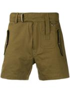 Ktz Belted Cargo Shorts - Green