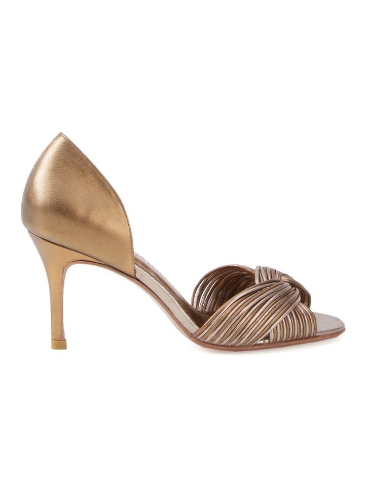 Sarah Chofakian Open Toe Sandals - Metallic