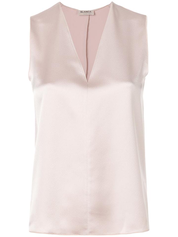 Blanca V-neck Vest Top - Pink & Purple