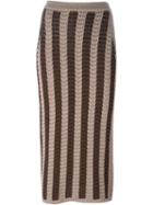 Balmain Striped Pattern Pencil Skirt