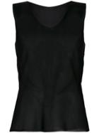 Giorgio Armani Semi Sheer Vest Top - Black
