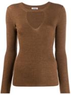 P.a.r.o.s.h. Ribbed Knit Jumper - Brown