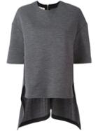 Marni Draped Hem T-shirt, Women's, Size: 42, Grey, Polyamide/virgin Wool