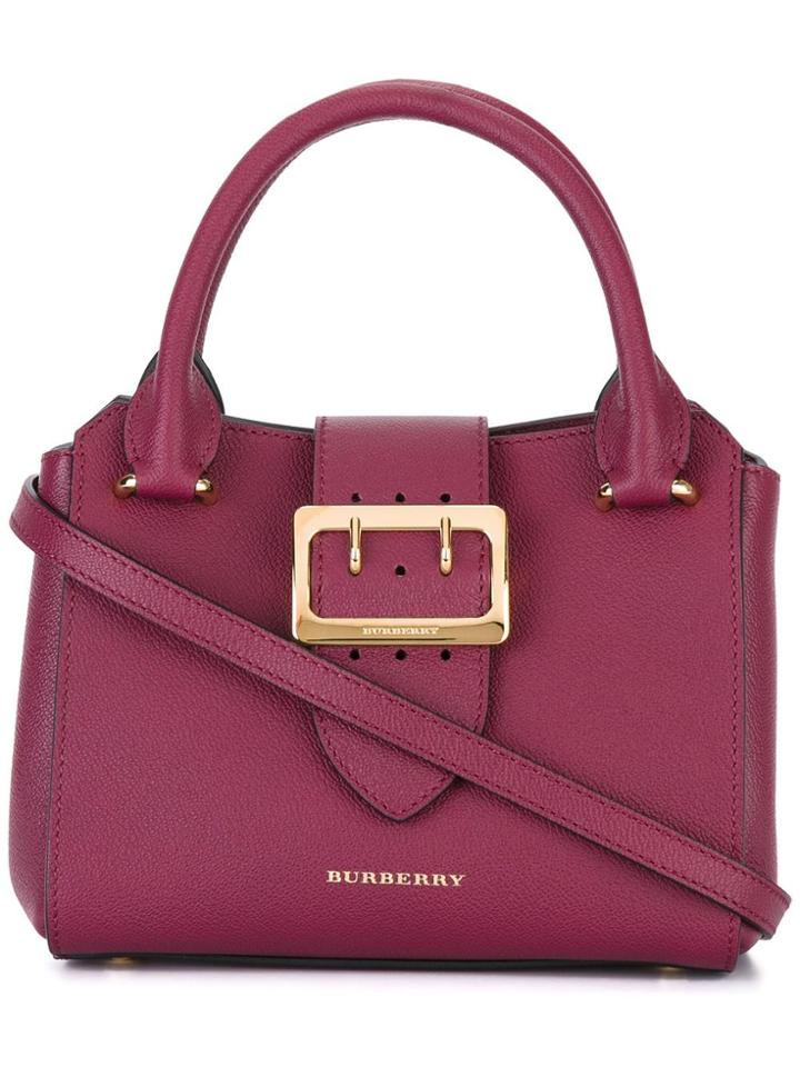 Burberry Small Buckle Tote - Pink & Purple