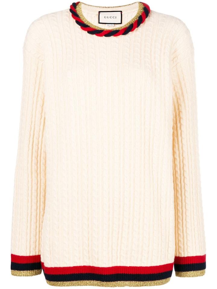 Gucci Twisted Neck Jumper - Nude & Neutrals