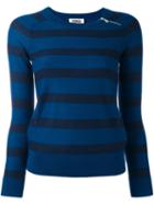 Sonia By Sonia Rykiel Striped Fine Knit Jumper, Women's, Size: Xs, Blue, Acrylic/wool