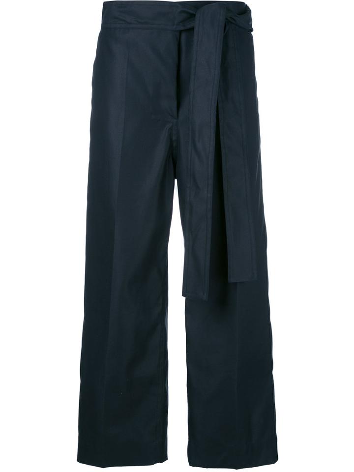 Sofie D'hoore Drawstring Cropped Pants, Women's, Size: 38, Blue, Cotton