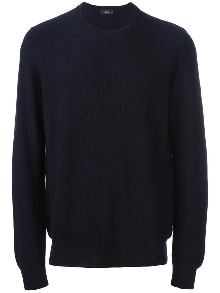 Fay Classic Jumper, Men's, Size: 56, Blue, Virgin Wool
