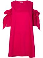 P.a.r.o.s.h. Tie Sleeve Shift Dress - Pink & Purple