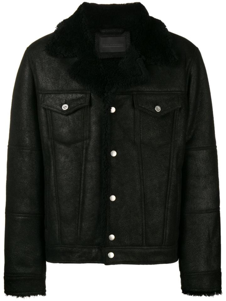 Diesel Black Gold Shearling Leather Jacket
