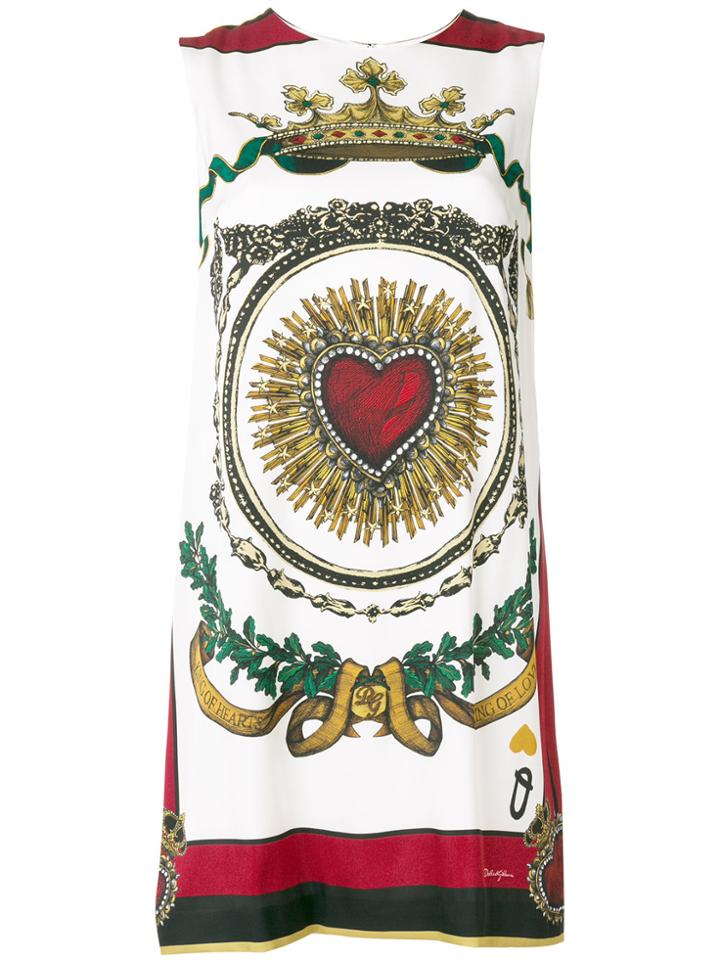 Dolce & Gabbana Sacred Heart Mini Dress - White