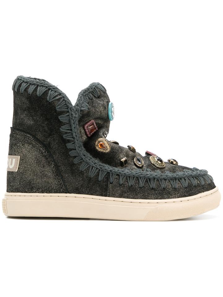 Mou Studded Eskimo Boots - Black