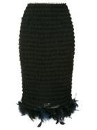 Tu Es Mon Trésor Detachable Feather Mesh Skirt - Black