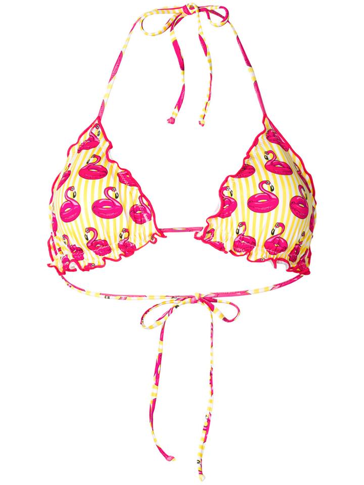 Mc2 Saint Barth Flamingo Striped Bikini - Yellow & Orange