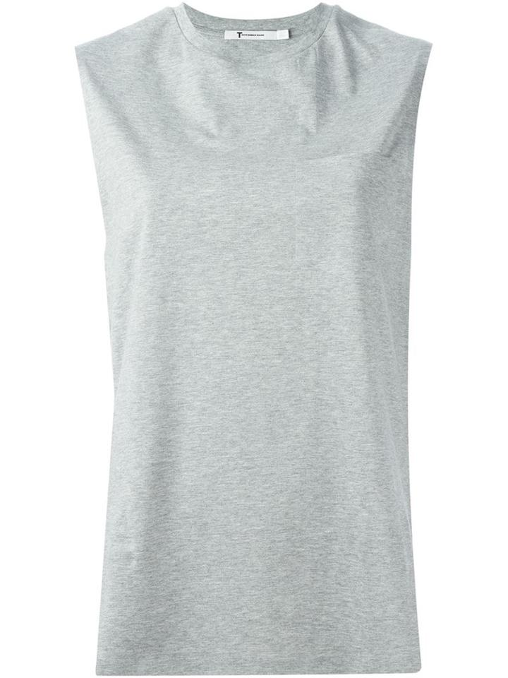 T By Alexander Wang Crew Neck Vest, Women's, Size: Medium, Grey, Cotton