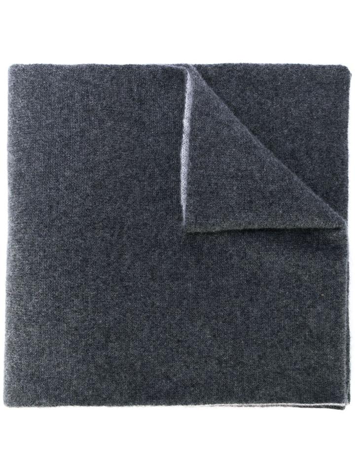 Dell'oglio Cashmere Bicolour Scarf - Grey