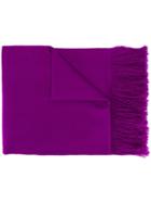 Isabel Marant Frayed Hem Scarf - Purple
