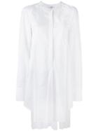 Elongated Pleat Detail Shirt - Women - Cotton - 44, White, Cotton, Io Ivana Omazic