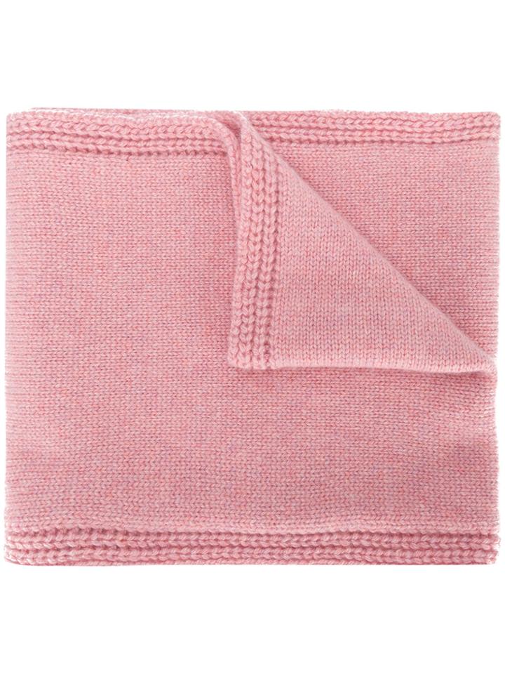 Pringle Of Scotland Heritage Knit Scarf - Pink & Purple