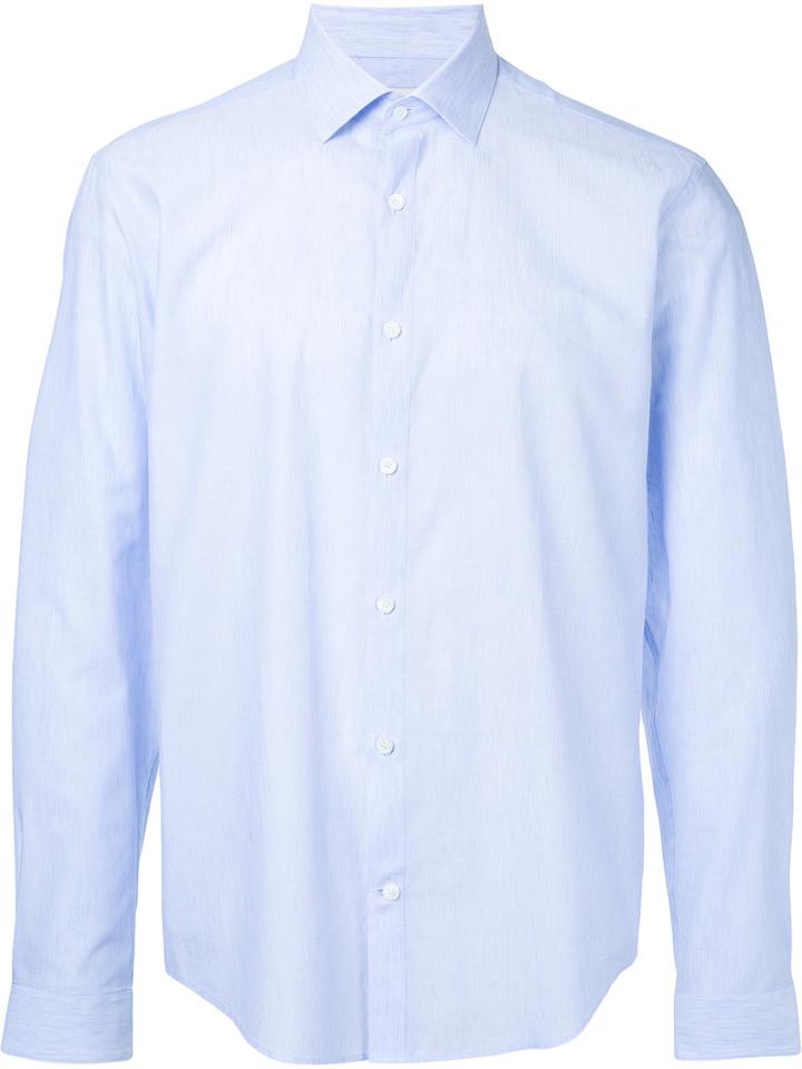 Cerruti 1881 - Classic Shirt - Men - Cotton/linen/flax - 42, Blue, Cotton/linen/flax