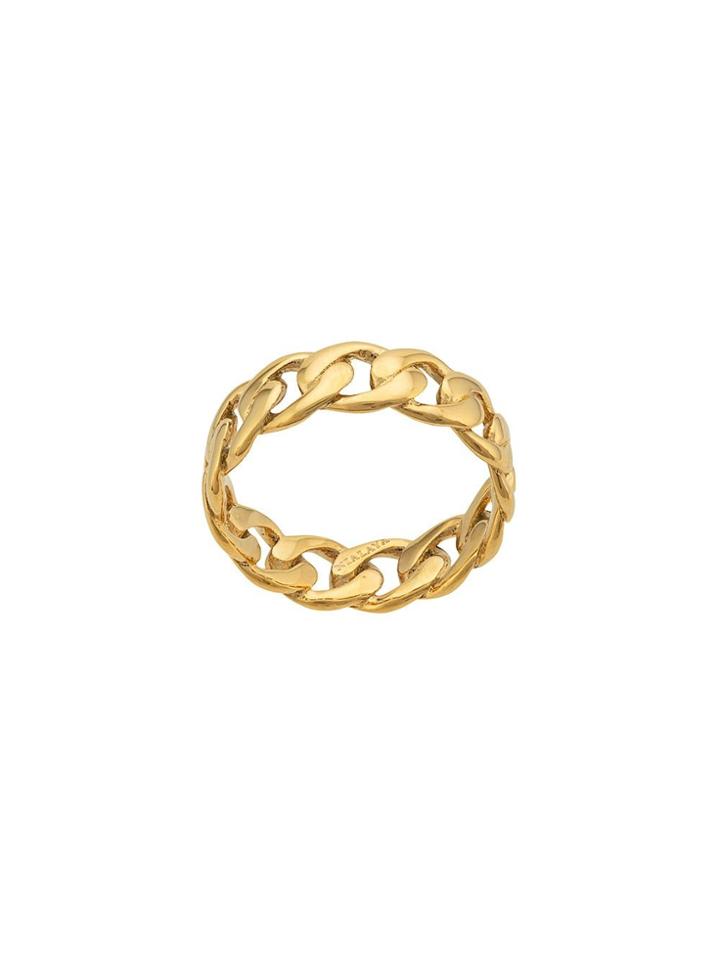 Nialaya Jewelry Round Chain Ring - Gold