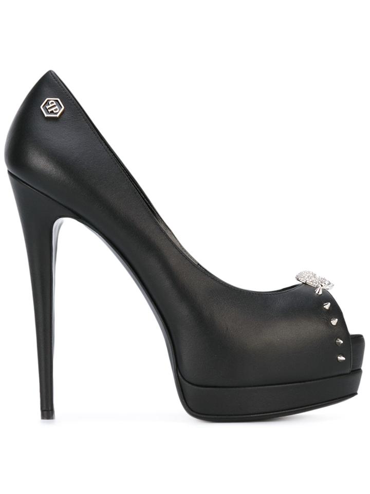 Philipp Plein Platform Skull Pumps - Black