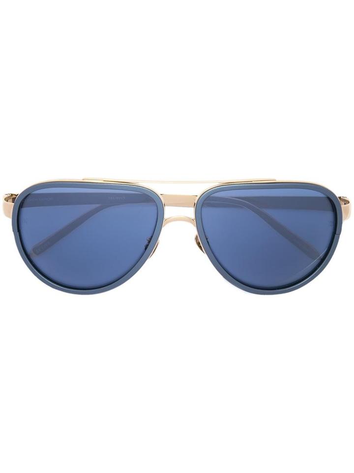 Linda Farrow Aviator Sunglasses, Women's, Blue, Acetate