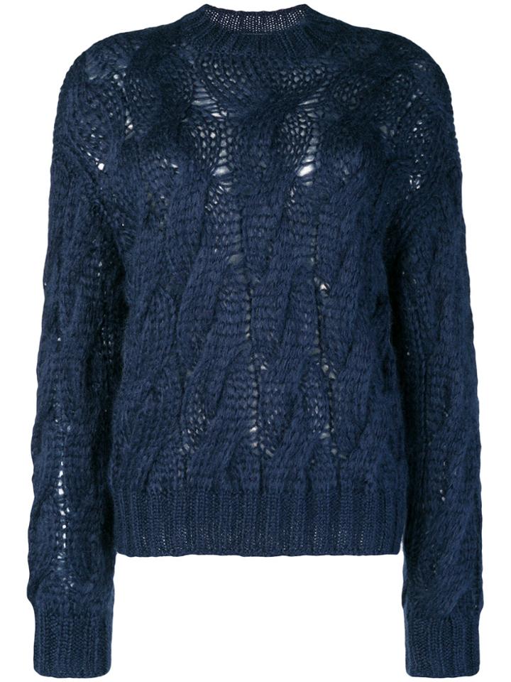 Prada Cable-knit Jumper - Blue