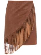 Nk Fringed Skirt - Brown