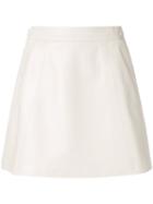 Loveless A-line Mini Skirt, Women's, Size: 34, Nude/neutrals, Lamb Skin