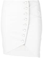 Iro Wrap Style Button Front Mini Skirt - White