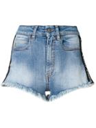 Marcelo Burlon County Of Milan Vintage Wash Short Shorts - Blue