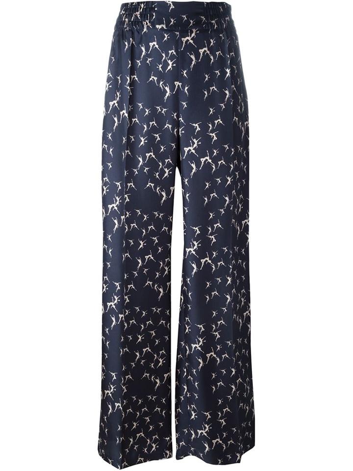 Max Mara Dancer Print Palazzo Pants