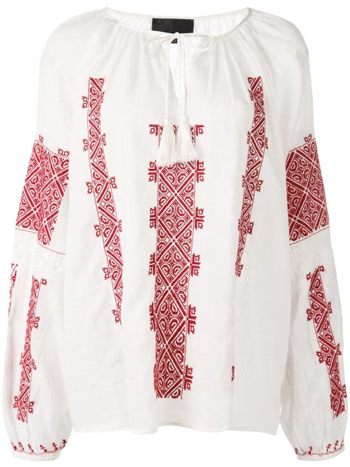 Nili Lotan Embroidered Blouse - White